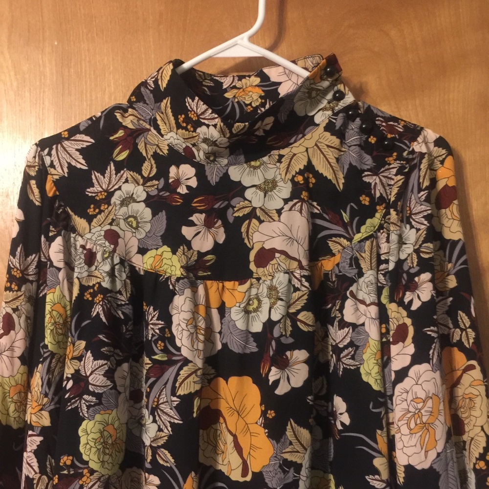 Who What Wear black floral dress